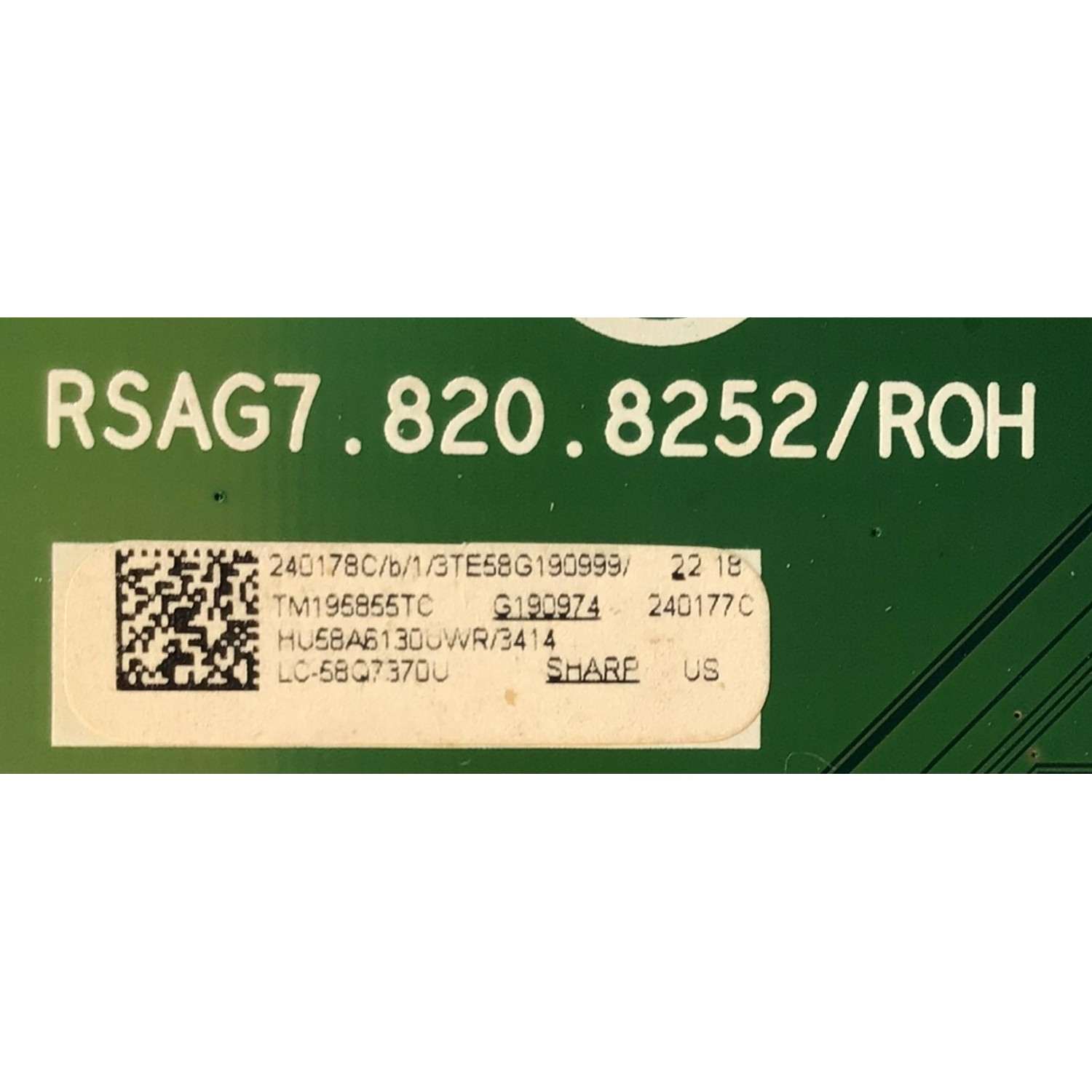KIT DE TARJETAS PARA TV SHARP / MAIN 240178 / RSAG7.820.8252/ROH / FUENTE 242444 / RSAG7.820.8349/ROH / T-CON MACDJ4E11 / E253117 / PANEL HD580S1U02-L1\S0\GM\CKD\ROH / MODELO LC-58Q7370U - Imagen 4